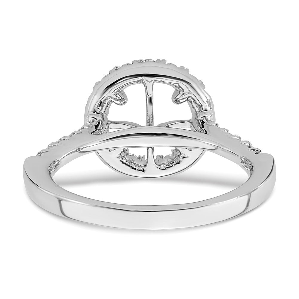 14K Weißgold Verlobungsring mit 0,5 ct. laborgezüchteten Diamanten VS/SI+ G+ und 2 ct. rundem Center-Diamant