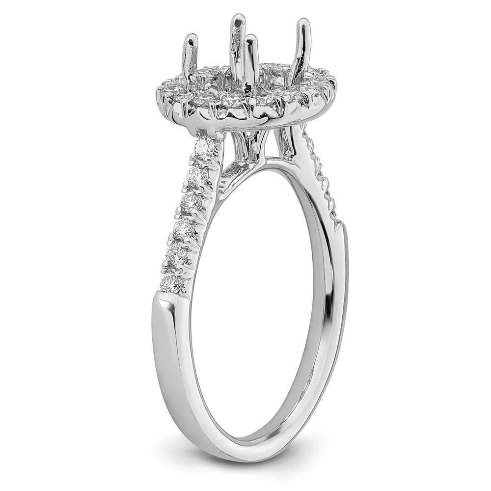 14K Weißgold Verlobungsring mit 0,5 ct. laborgezüchteten Diamanten VS/SI+ G+ und 2 ct. rundem Center-Diamant