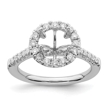 14K Weißgold Verlobungsring mit 0,5 ct. laborgezüchteten Diamanten VS/SI+ G+ und 2 ct. rundem Center-Diamant