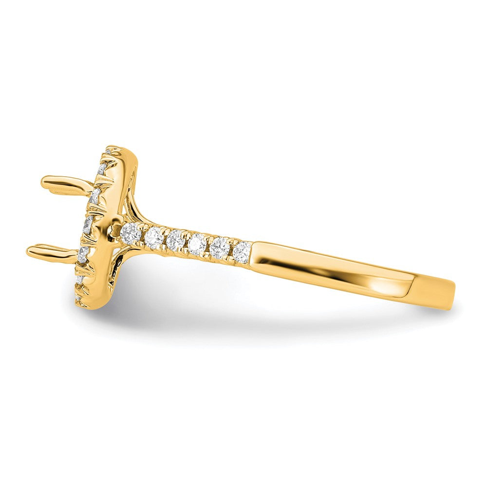 14K Gelbgold Verlobungsring mit 0,5 ct. Labor gezüchtetem Diamant VS/SI+ G+, 2 ct. rundem Center-Diamant