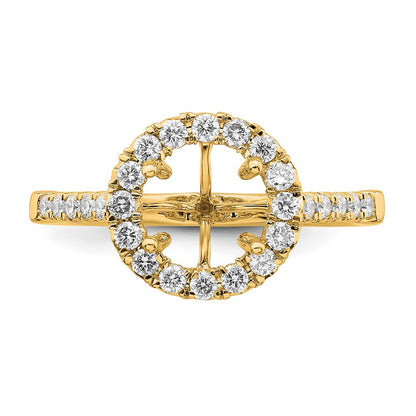 14K Gelbgold Verlobungsring mit 0,5 ct. Labor gezüchtetem Diamant VS/SI+ G+, 2 ct. rundem Center-Diamant