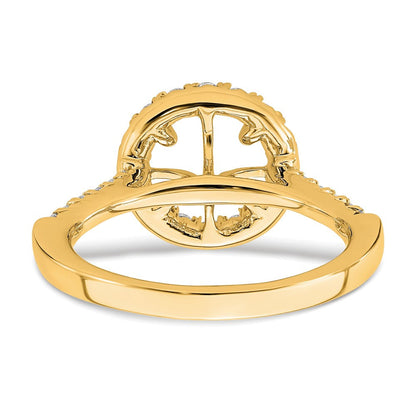 14K Gelbgold Verlobungsring mit 0,5 ct. Labor gezüchtetem Diamant VS/SI+ G+, 2 ct. rundem Center-Diamant