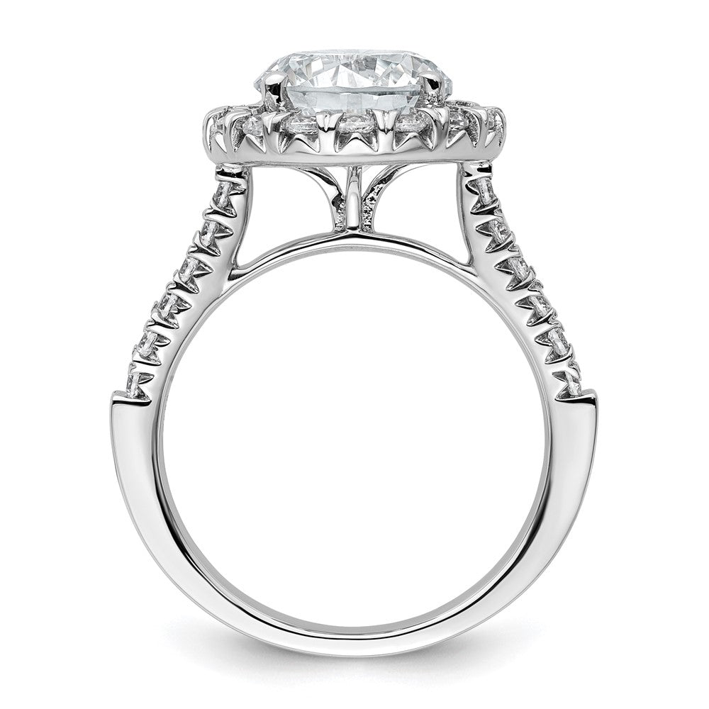 14K Weißgold Rosé Verlobungsring mit 0,625 ct. im Labor gezüchteten Diamanten VS/SI+ G+, 3 ct. Center-Rundschliff