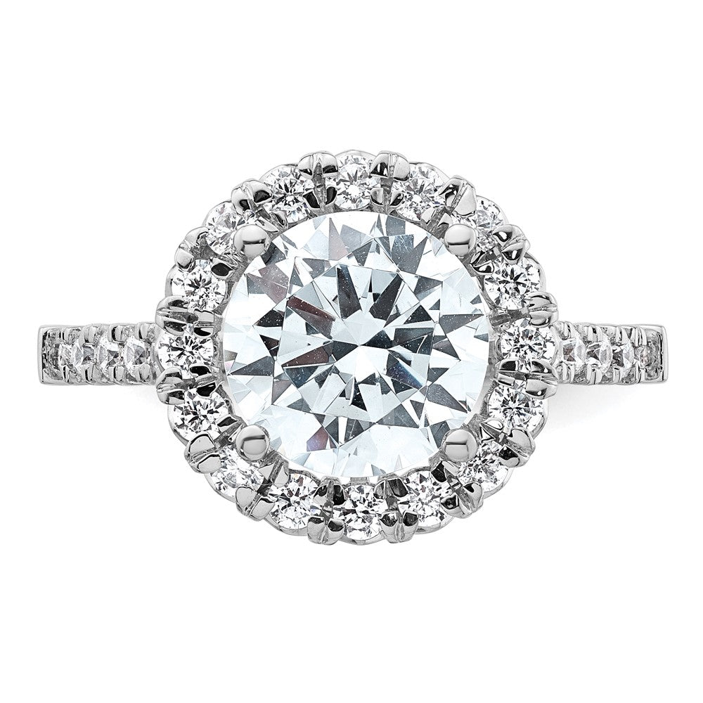 14K Weißgold Rosé Verlobungsring mit 0,625 ct. im Labor gezüchteten Diamanten VS/SI+ G+, 3 ct. Center-Rundschliff