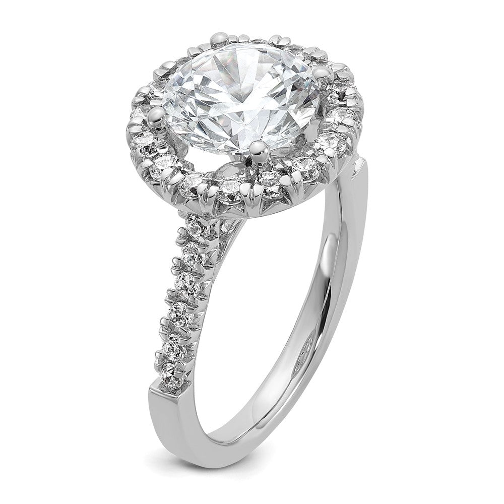 14K Weißgold Rosé Verlobungsring mit 0,625 ct. im Labor gezüchteten Diamanten VS/SI+ G+, 3 ct. Center-Rundschliff
