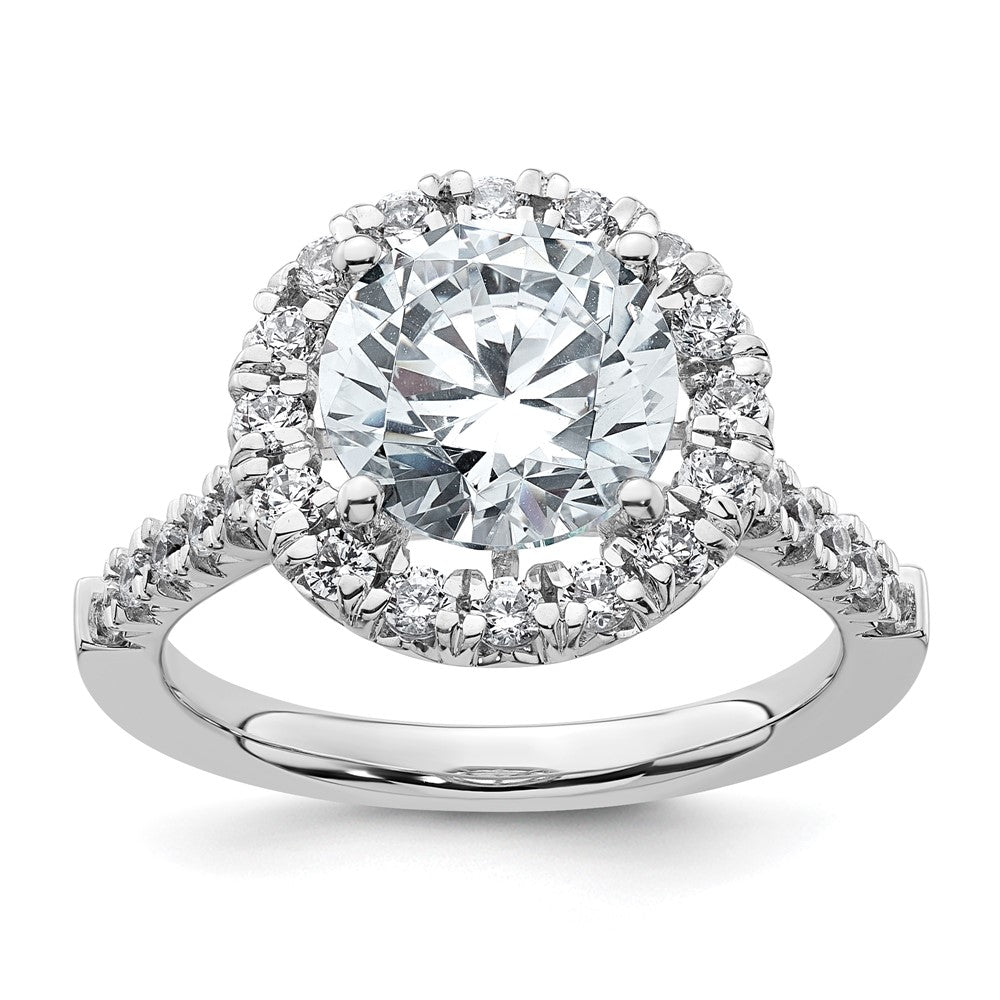 14K Weißgold Rosé Verlobungsring mit 0,625 ct. im Labor gezüchteten Diamanten VS/SI+ G+, 3 ct. Center-Rundschliff