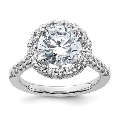 14K Weißgold Rosé Verlobungsring mit 0,625 ct. im Labor gezüchteten Diamanten VS/SI+ G+, 3 ct. Center-Rundschliff