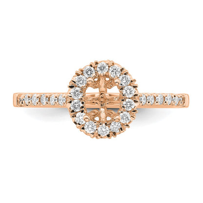 14K Roségold Verlobungsring mit ovalem Halo und 0,875 ct. laborgezüchteten Diamanten, VS/SI+ G+