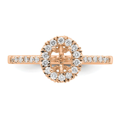 14K Roségold Verlobungsring mit ovalem Halo und 0,875 ct. laborgezüchteten Diamanten, VS/SI+ G+