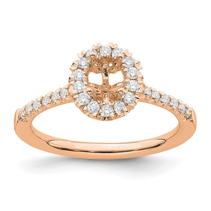 14K Roségold Verlobungsring mit ovalem Halo und 0,875 ct. laborgezüchteten Diamanten, VS/SI+ G+