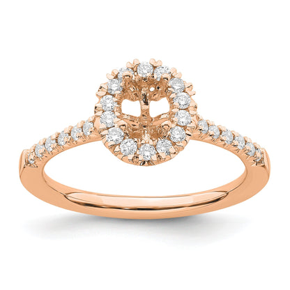 14K Roségold Verlobungsring mit ovalem Halo und 0,875 ct. laborgezüchteten Diamanten, VS/SI+ G+