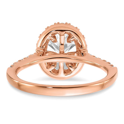 14K Roségold Verlobungsring mit 0,5 ct. im Labor gezüchtetem