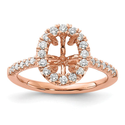14K Roségold Verlobungsring mit 0,5 ct. im Labor gezüchtetem