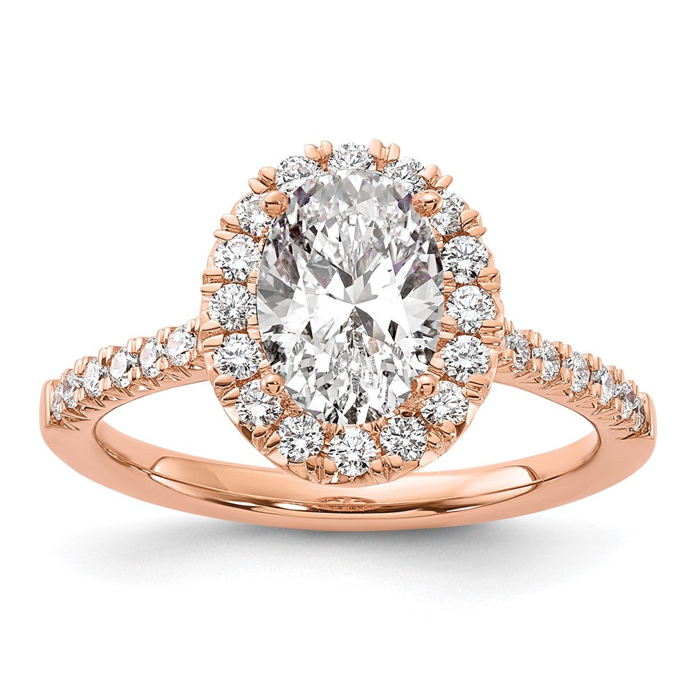 14K Roségold Verlobungsring mit 0,5 ct. im Labor gezüchtetem