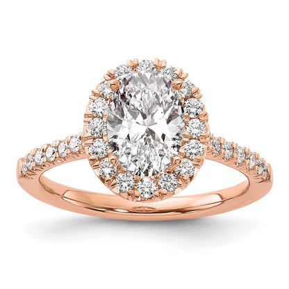 14K Roségold Verlobungsring mit 0,5 ct. im Labor gezüchtetem