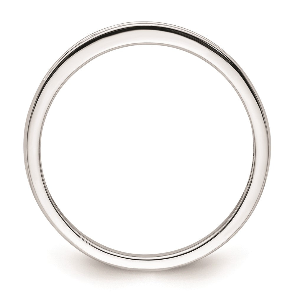 14K Weißgold Ehering mit natürlichen Diamanten