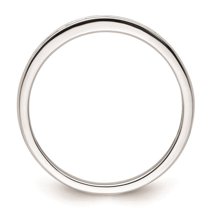 14K Weißgold Ehering mit natürlichen Diamanten