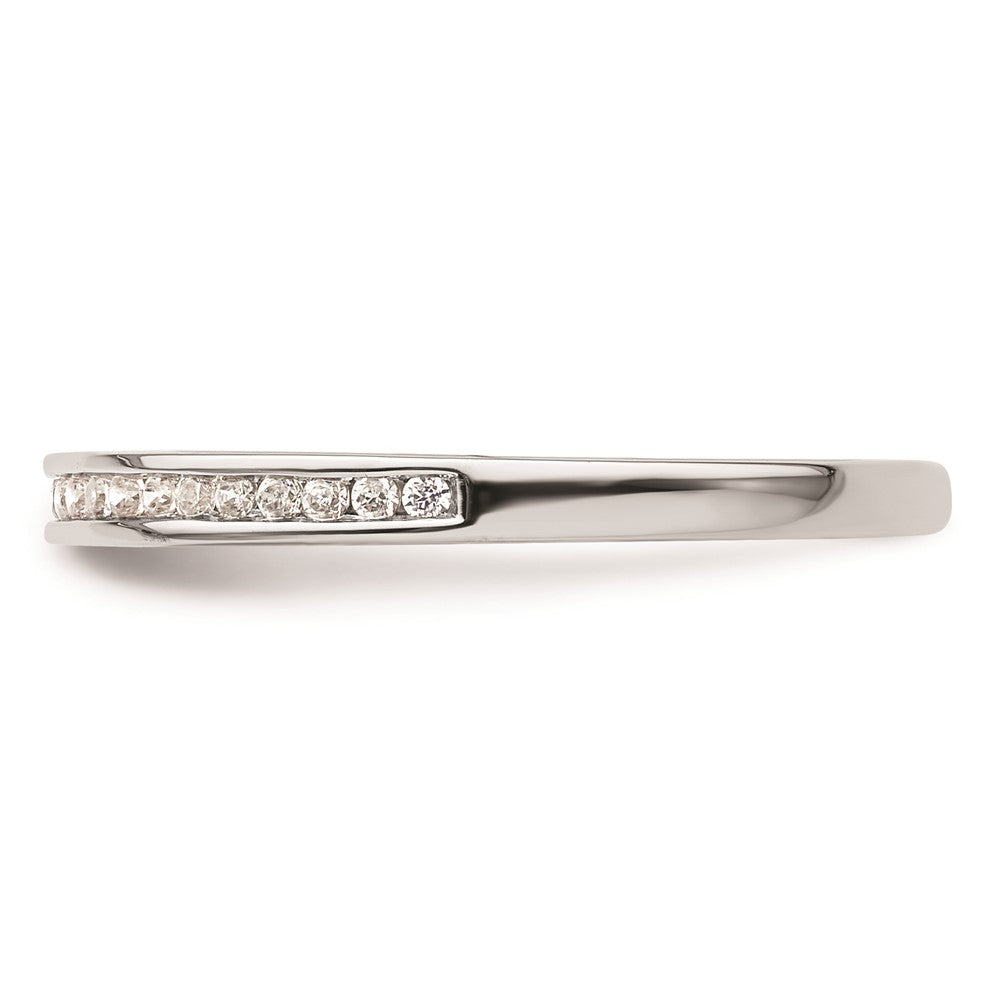 14K Weißgold Ehering mit natürlichen Diamanten