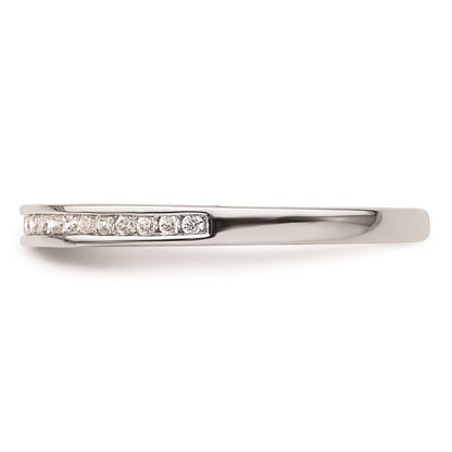 14K Weißgold Ehering mit natürlichen Diamanten