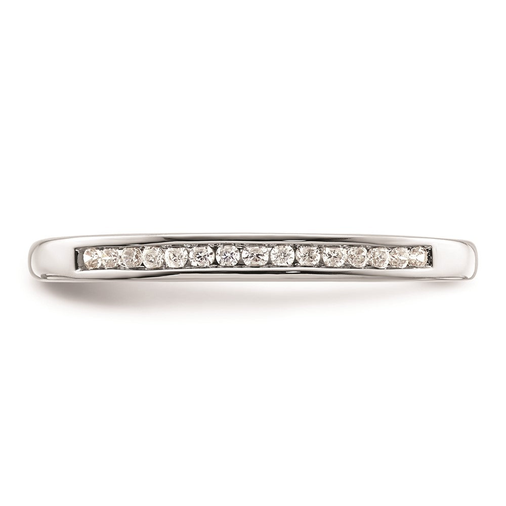14K Weißgold Ehering mit natürlichen Diamanten