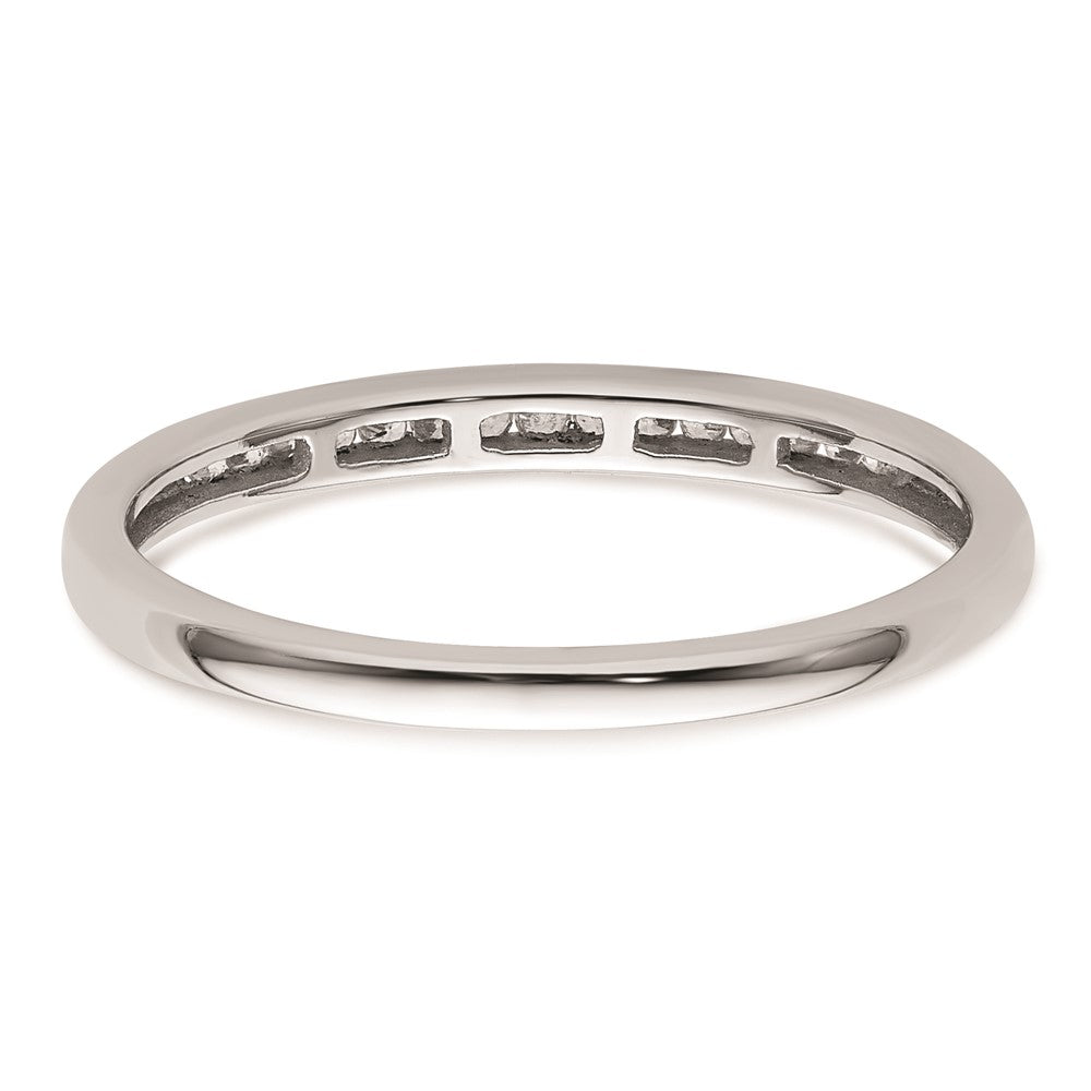 14K Weißgold Ehering mit natürlichen Diamanten