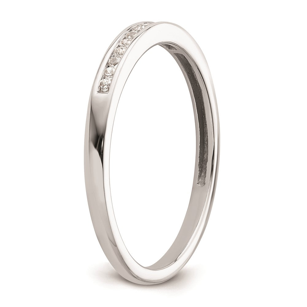 14K Weißgold Ehering mit natürlichen Diamanten