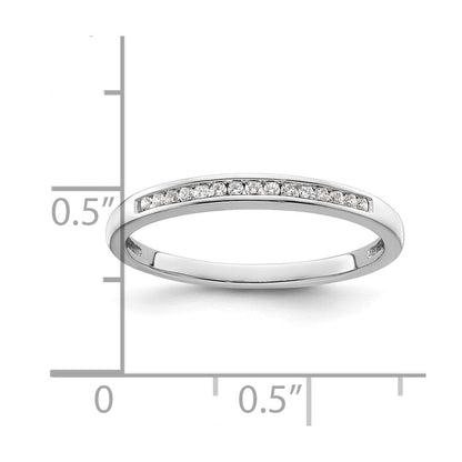 14K Weißgold Ehering mit natürlichen Diamanten