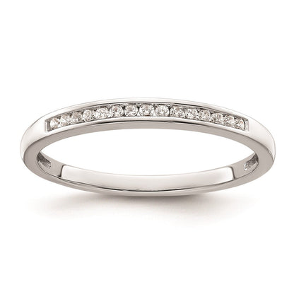 14K Weißgold Ehering mit natürlichen Diamanten