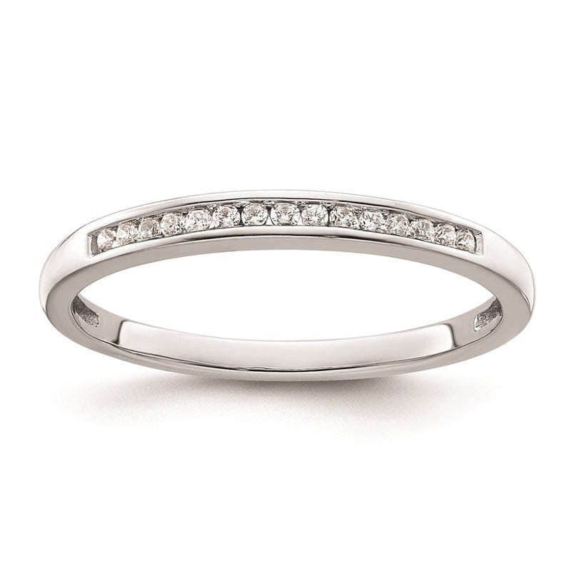 14K Weißgold Ehering mit natürlichen Diamanten