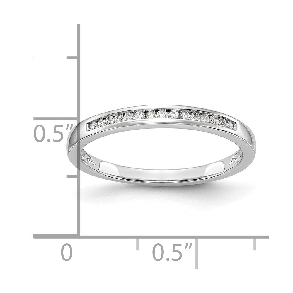 14K Weißgold Ehering mit natürlichen Diamanten