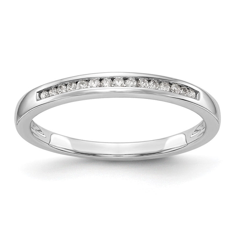 14K Weißgold Ehering mit natürlichen Diamanten