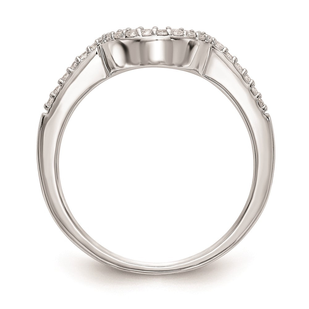 14K Weißgold Ehering mit natürlichen Diamanten