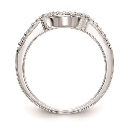 14K Weißgold Ehering mit natürlichen Diamanten