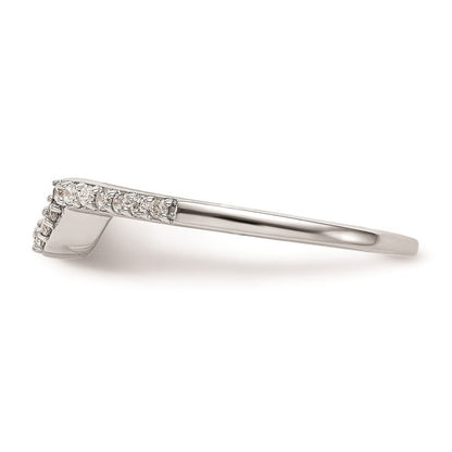 14K Weißgold Ehering mit natürlichen Diamanten