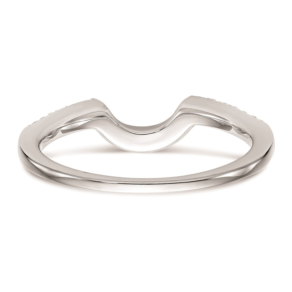 14K Weißgold Ehering mit natürlichen Diamanten