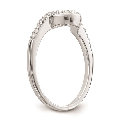 14K Weißgold Ehering mit natürlichen Diamanten