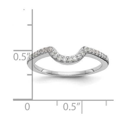 14K Weißgold Ehering mit natürlichen Diamanten