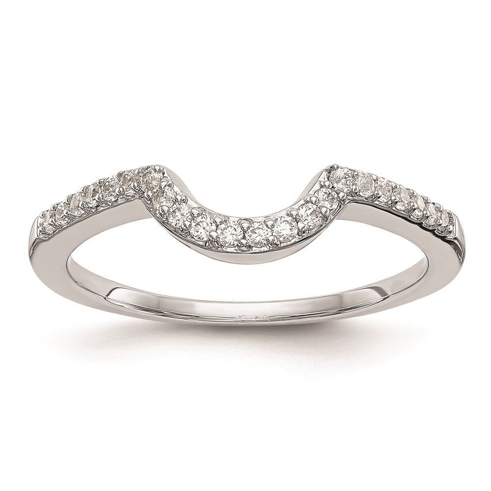 14K Weißgold Ehering mit natürlichen Diamanten