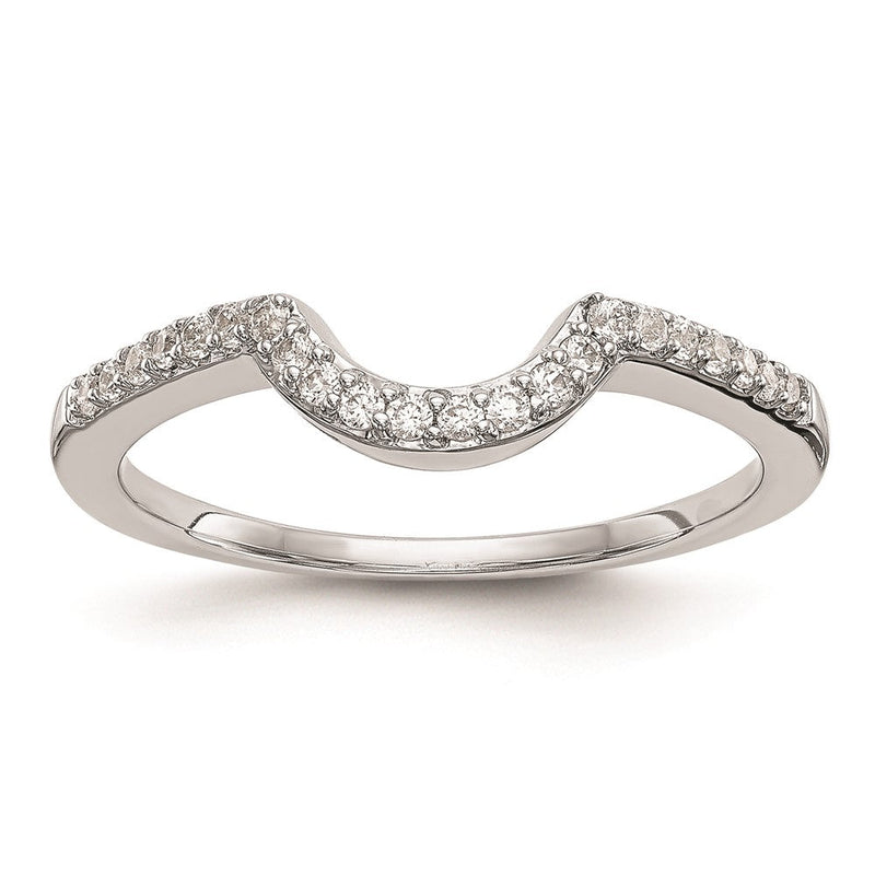 14K Weißgold Ehering mit natürlichen Diamanten