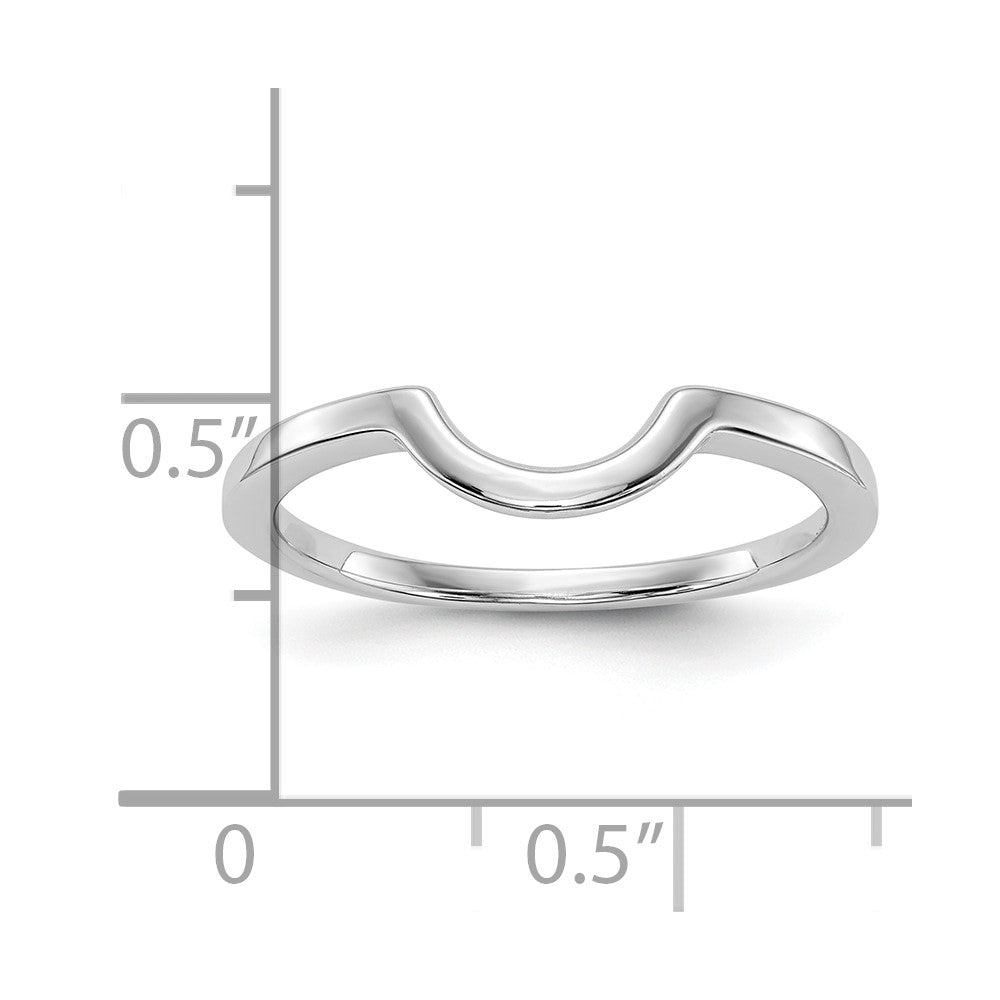 14K Weißgold Contoured Ehering Ring