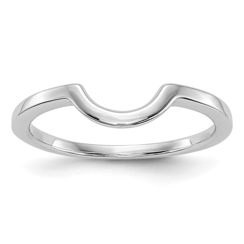 14K Weißgold Contoured Ehering Ring