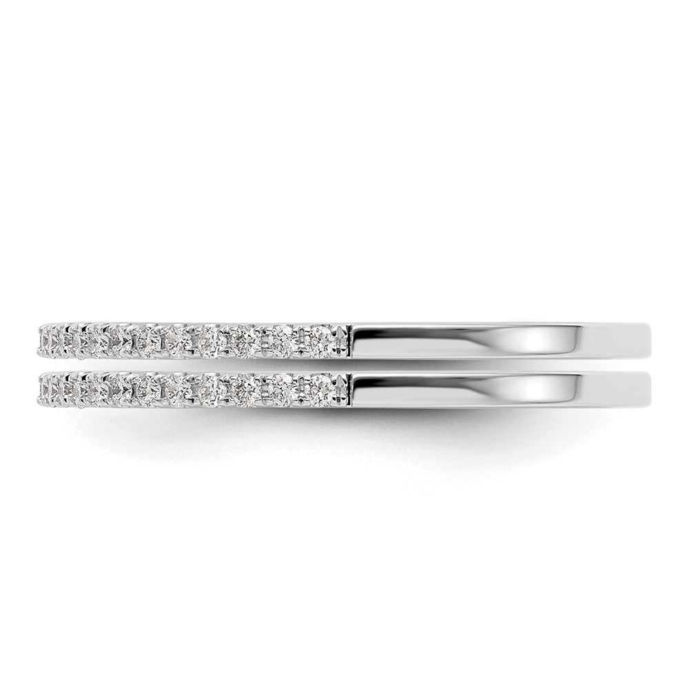 14K Weißgold Eheringe-Set aus zwei Ringen mit 0,25 ct. Laborgezüchteten Diamanten, VS/SI+ G+