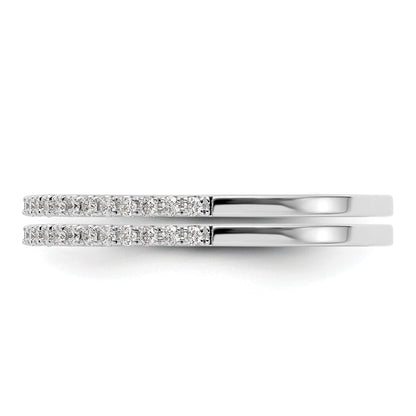 585 Weißgold Set aus 2 Eheringen mit natürlichen Diamanten 0,25 ct