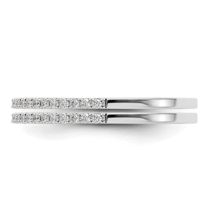 585 Weißgold Set aus 2 Eheringen mit natürlichen Diamanten 0,25 ct