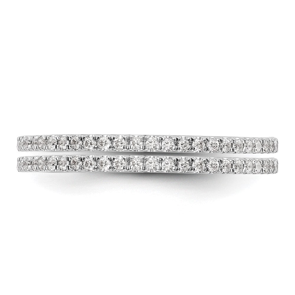 14K Weißgold Eheringe-Set aus zwei Ringen mit 0,25 ct. Laborgezüchteten Diamanten, VS/SI+ G+