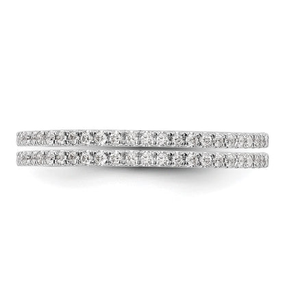 14K Weißgold Eheringe-Set aus zwei Ringen mit 0,25 ct. Laborgezüchteten Diamanten, VS/SI+ G+