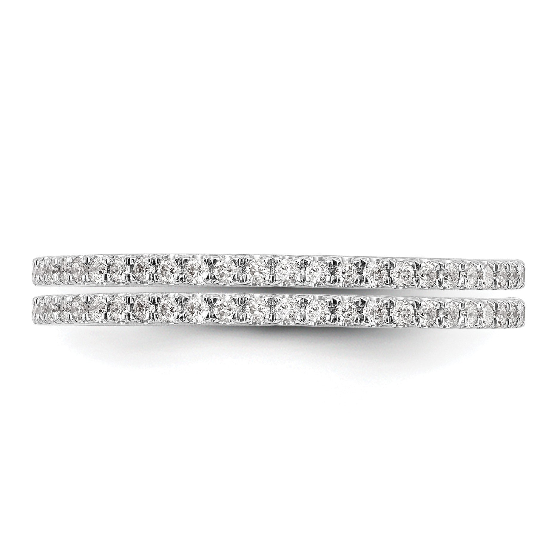 585 Weißgold Set aus 2 Eheringen mit natürlichen Diamanten 0,25 ct