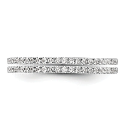 585 Weißgold Set aus 2 Eheringen mit natürlichen Diamanten 0,25 ct