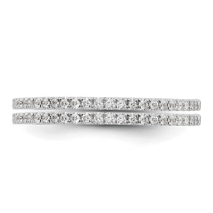 585 Weißgold Set aus 2 Eheringen mit natürlichen Diamanten 0,25 ct