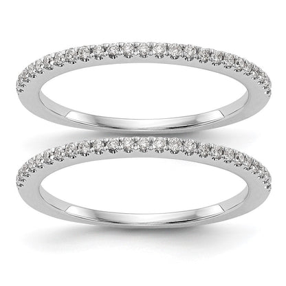 14K Weißgold Eheringe-Set aus zwei Ringen mit 0,25 ct. Laborgezüchteten Diamanten, VS/SI+ G+